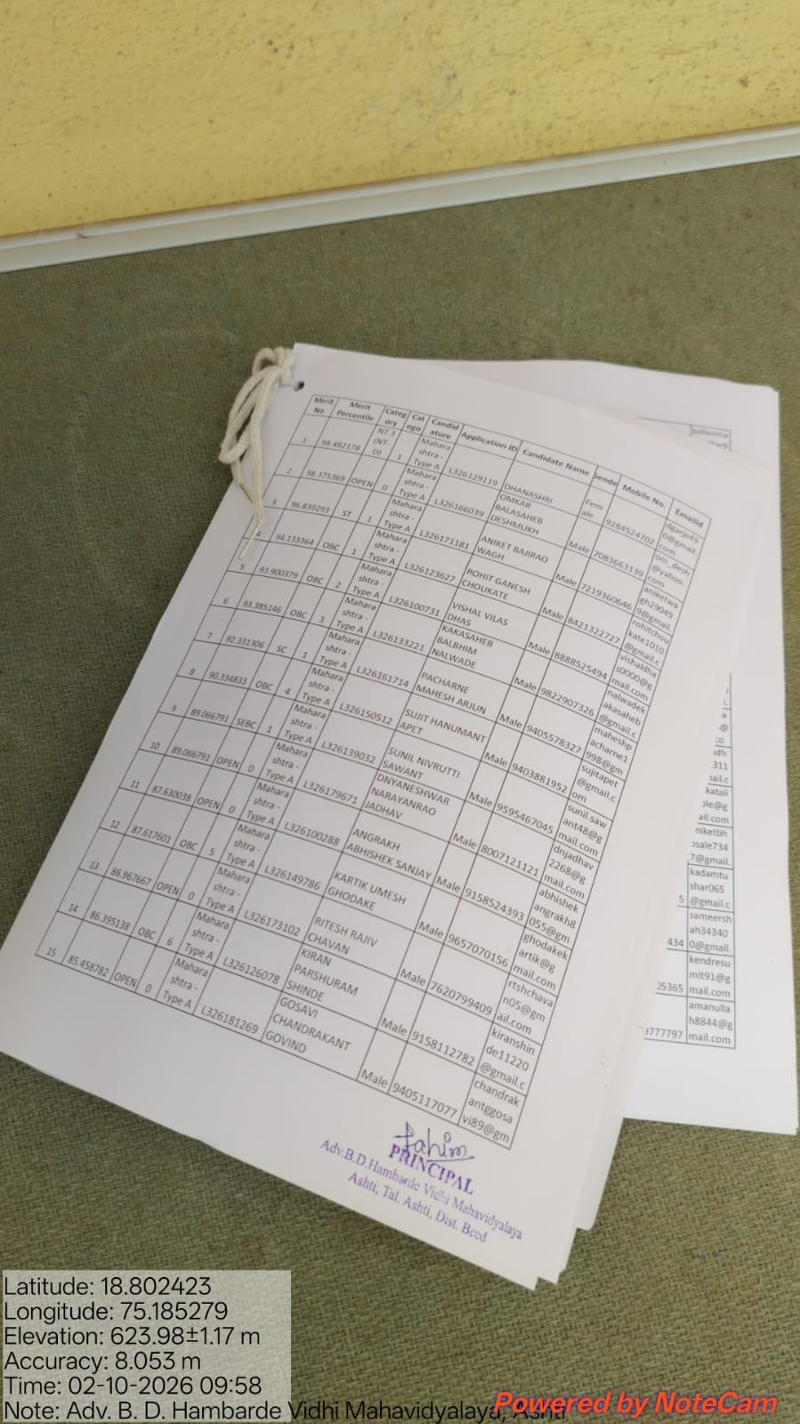 Merit List 2026-27
